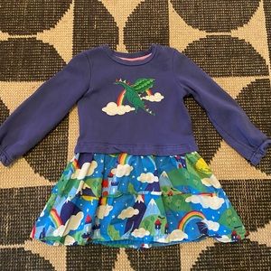 Mini Boden Dragon Dress - 4-5y